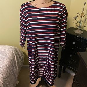 GAP red& blue stripped chiffon dress